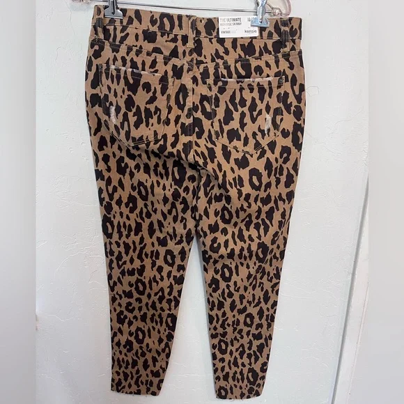 NWT Kensie Vintage Luxe Honey Leopard High Rise Jeans Size 10 - Picture 10 of 10